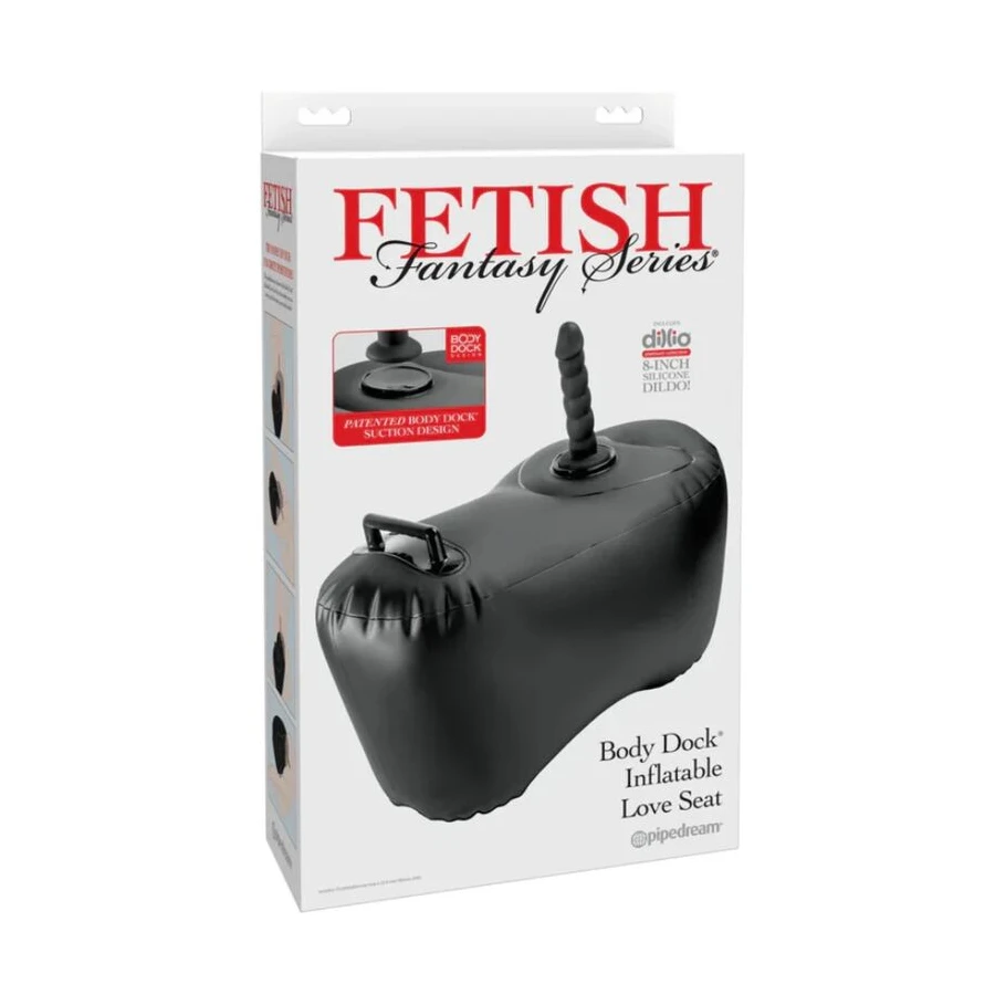 FETISH FANTASY SERIES - BODY DOCK SEGGIOLINO GONFIABILE CON DILDO 69,2 CM NERO